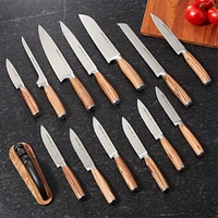Schmidt Brothers ® 15-Piece Zebra Wood Knife Block Set
