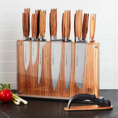 Schmidt Brothers ® 15-Piece Zebra Wood Knife Block Set