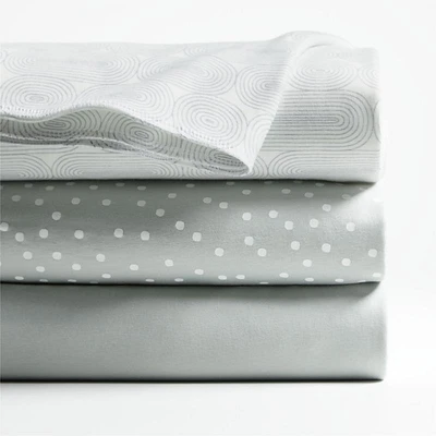 Zen Grey Organic Baby Swaddle Blankets, Set of 3