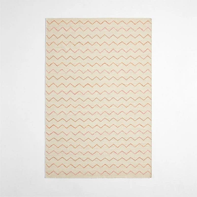 Ziggy Flatweave Wool and Cotton Kids Colorful Area Rug 5'x8