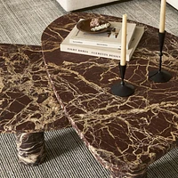 Zion Merlot Marble Nesting Coffee Tables