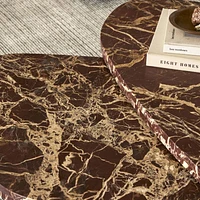 Zion Merlot Marble Nesting Coffee Tables