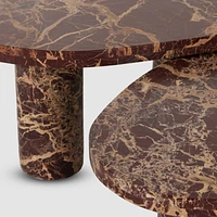Zion Merlot Marble Nesting Coffee Tables