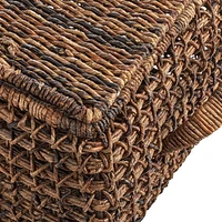 Zuzu Large Rectangular Handwoven Basket with Lid