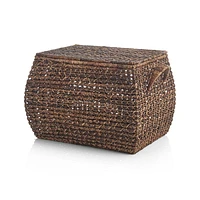 Zuzu Large Rectangular Handwoven Basket with Lid