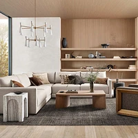 Virage Light Brown Oak Wood 54" Rectangular Coffee Table