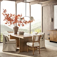 Pierre 82-101" Light Brown Oak Wood Extendable Dining Table