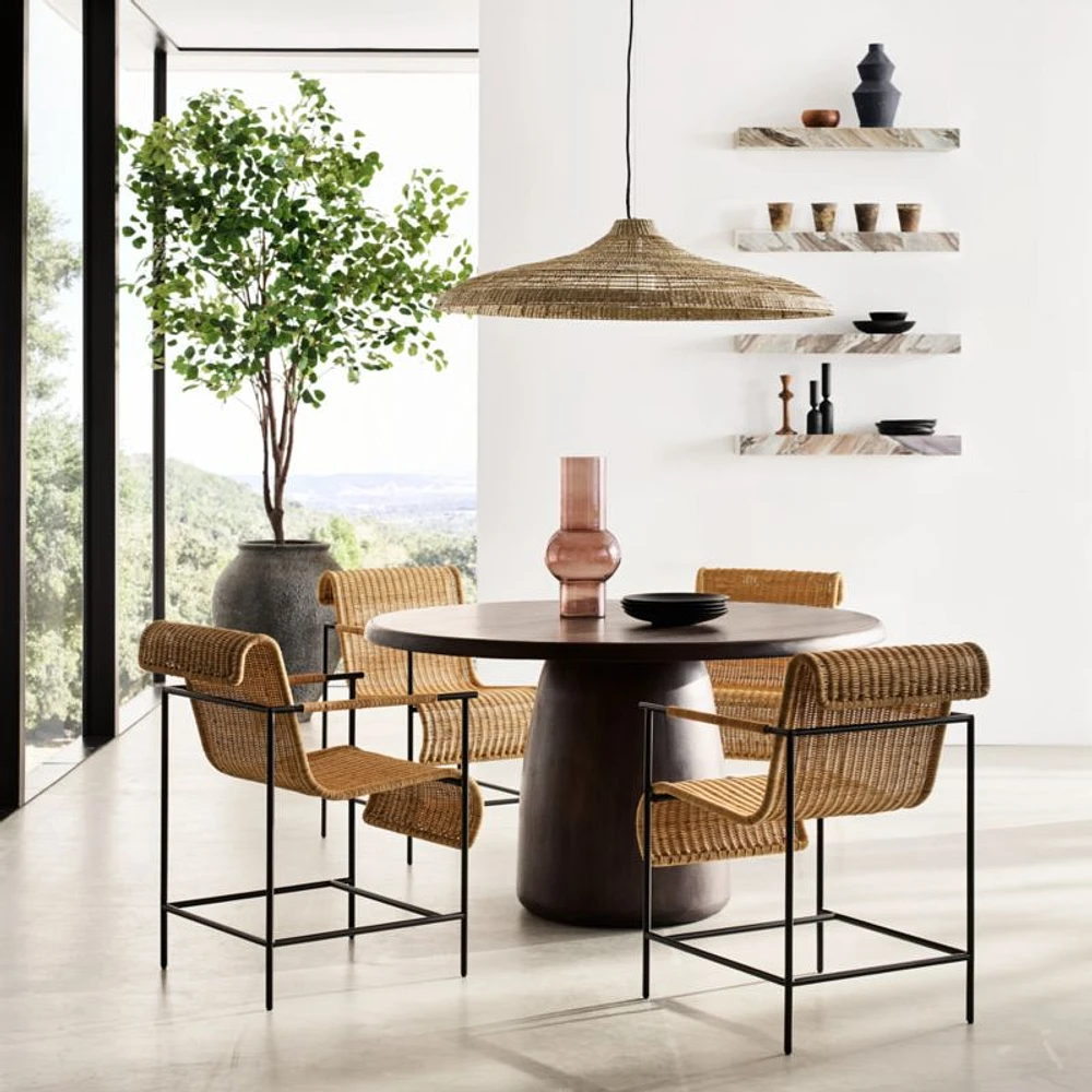 Zahn 54" Charcoal Grey Round Dining Table