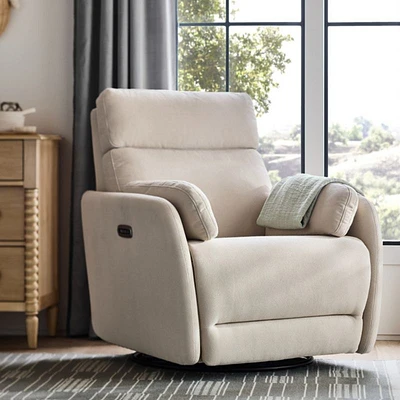 Owen Natural Nursery Electronic Power Recliner with Night Light