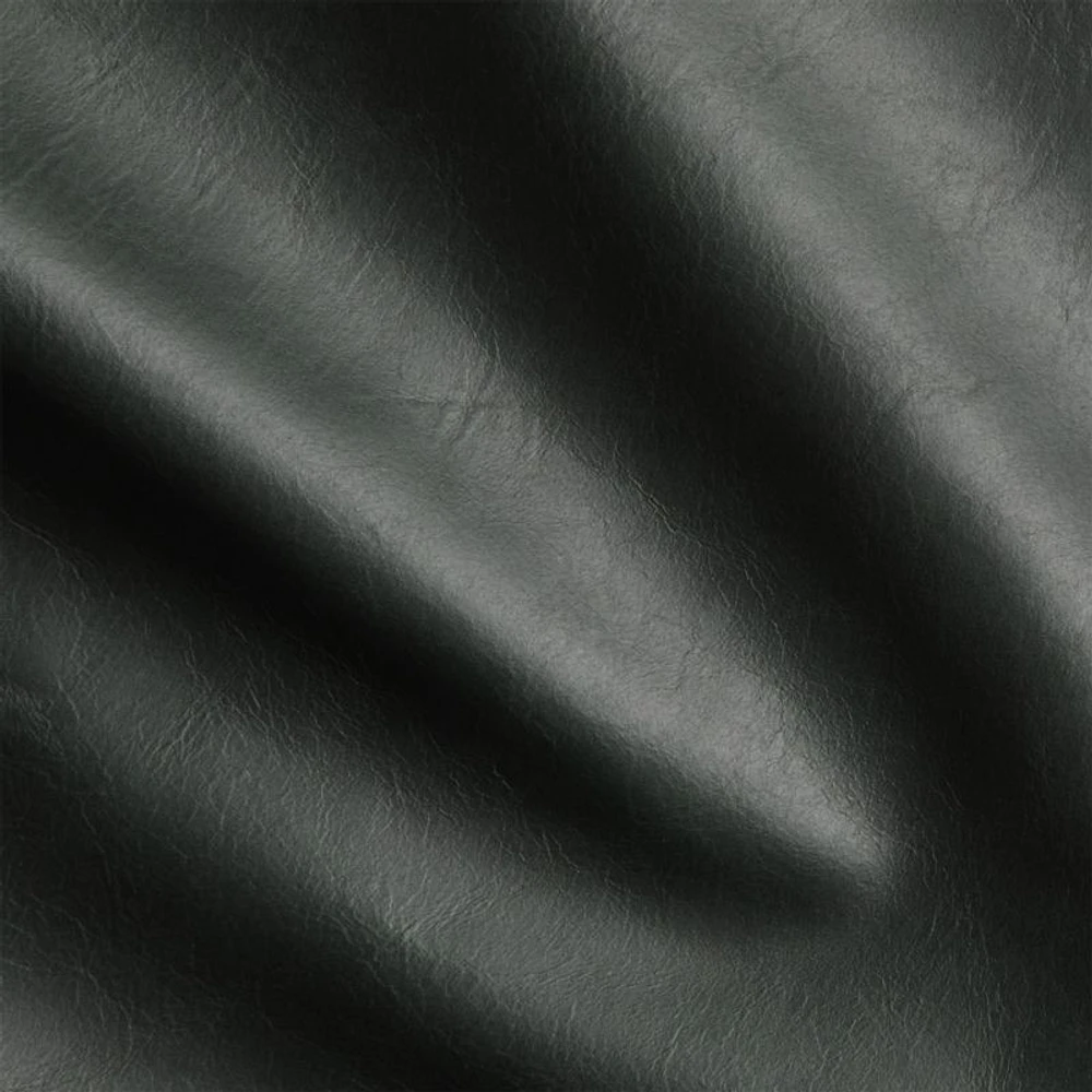 Yves Dark Green Blue Leather Swivel Office Chair