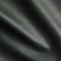 Yves Dark Green Blue Leather Swivel Office Chair