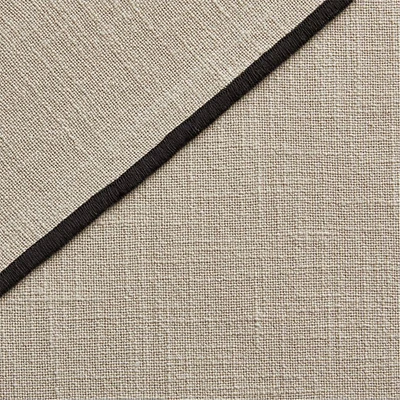 Warm Beige Merrow Stitch Organic Cotton Blackout Window Curtain Panel 52"x84"