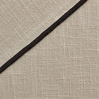 Warm Beige Merrow Stitch Organic Cotton Blackout Window Curtain Panel 52"x84"