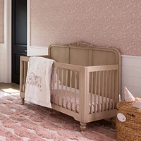 Lennox Carved Wood Convertible Baby Crib with Toddler Bed Rail by Leanne Ford