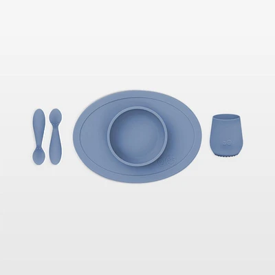 ezpz First Foods Baby Plate Set Indigo