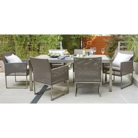 Dune Taupe Outdoor Dining Chair with Sunbrella ® Cushion
