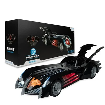 DC Multiverse Batman & Robin Batmobile 24 1/2-Inch Vehicle with Lights and Sound