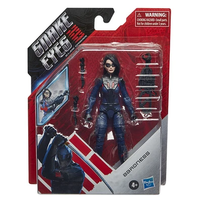 BARONESS FIGURINE SNAKE EYES G.I. JOE ORIGINS HASBRO 15 CM