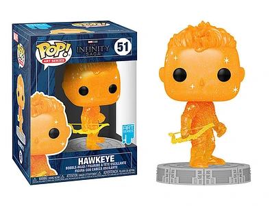 Avengers Infinity Saga Hawkeye Orange Artist Series Pop! Vinyl Figure with Pop! Protector Case