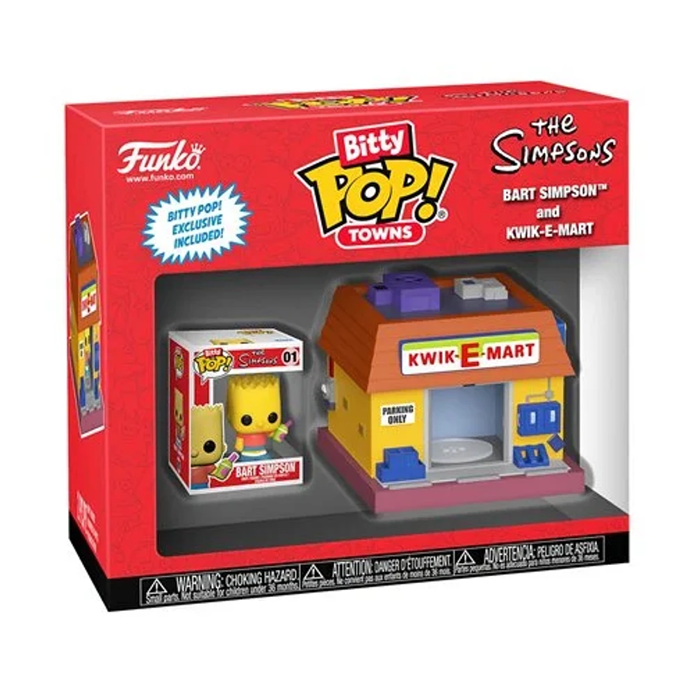 The Simpsons Bart Simpson and Kwik-E-Mart Funko Bitty Pop! Town