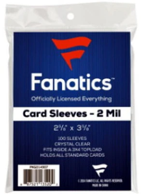 FANATICS SUPPLIES Soft Sleeves (100 COUNT) Pack