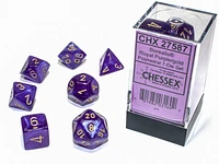 Borealis® Polyhedral Royal Purple/gold Luminary™ 7-Die Set CHX 27587