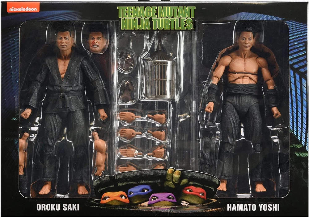 NECA 2021 Teenage Mutant Ninja Turtles OROKU SAKI HAMATO YOSHI 2 Pack