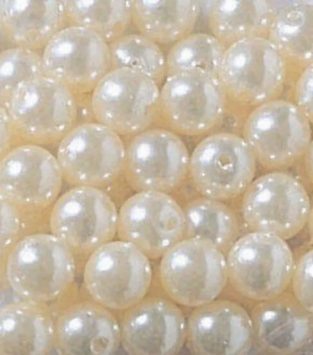 6mm White Round Pearl Beads 120pk by hildie & jo