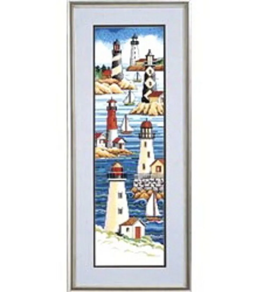 Janlynn Lighthouses Counted Cross Stitch Kit-6X21 14 Count