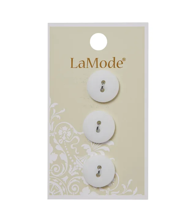 Joann Fabrics La Mode 4 pk 3/8in Flower Buttons - White
