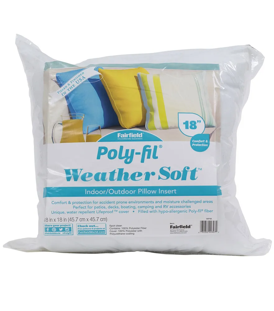 Joann Fabrics Poly Fil Weather Soft Indoor & Outdoor Pillow Insert