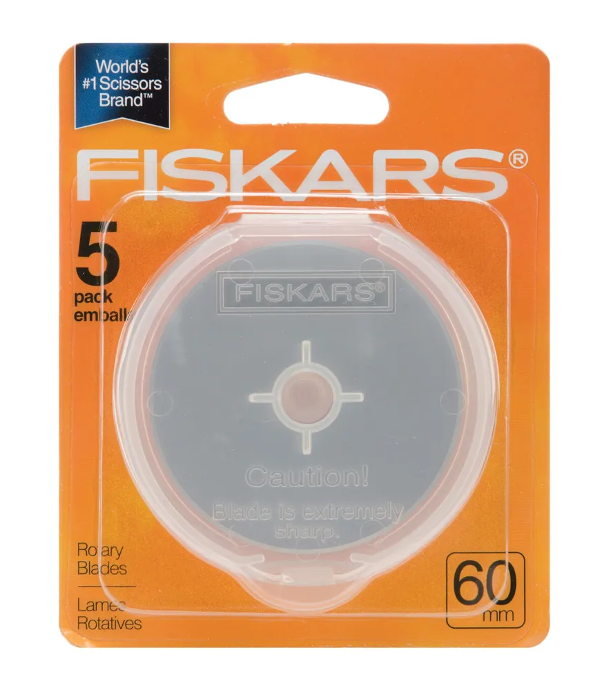 Fiskars 60 mm Rotary Blade Straight 5Pk