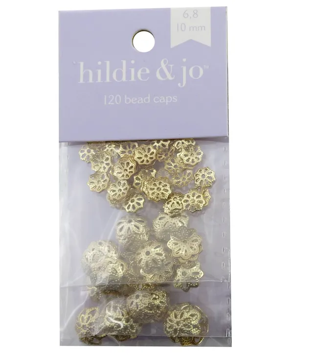 16ct Gold Assorted Metal Flower Bead Caps by hildie & jo