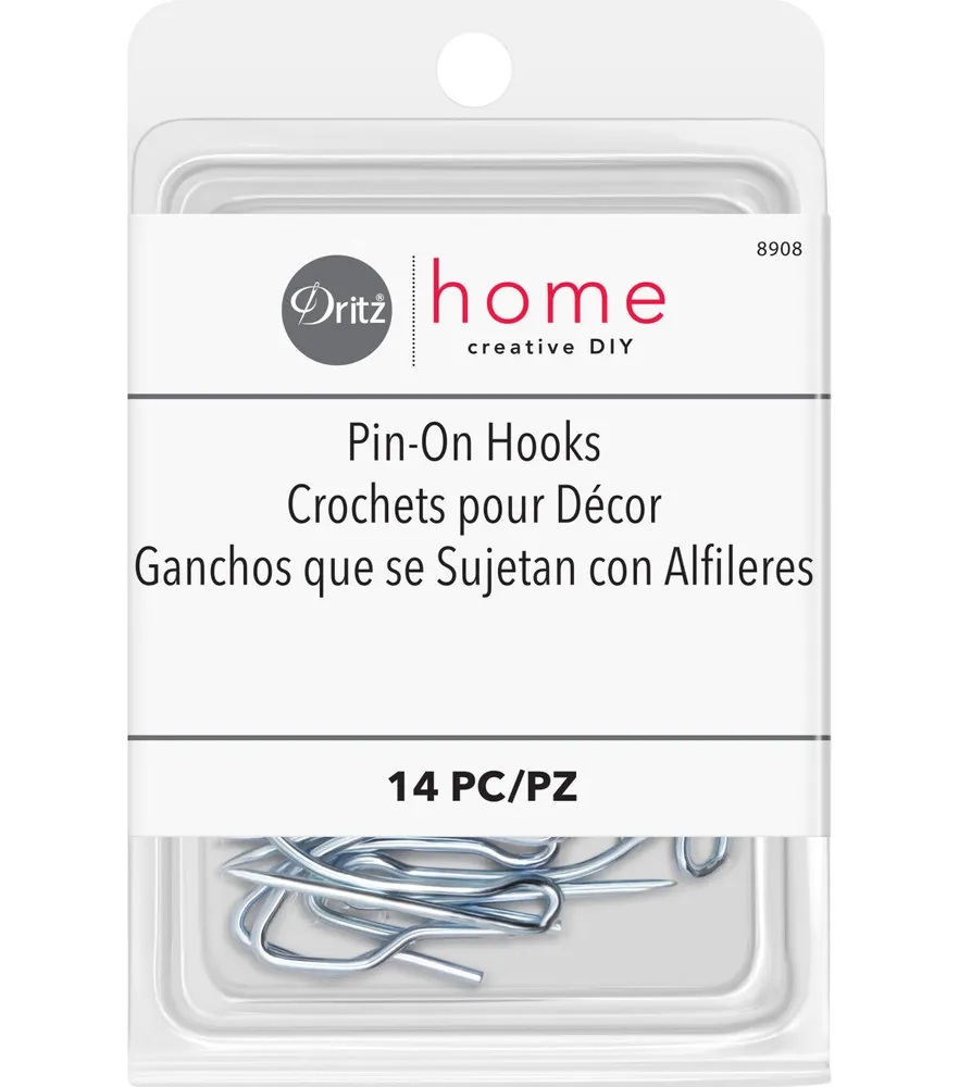 Joann Fabrics Dritz Pin-On Drapery Hooks, 14 pc, Nickel