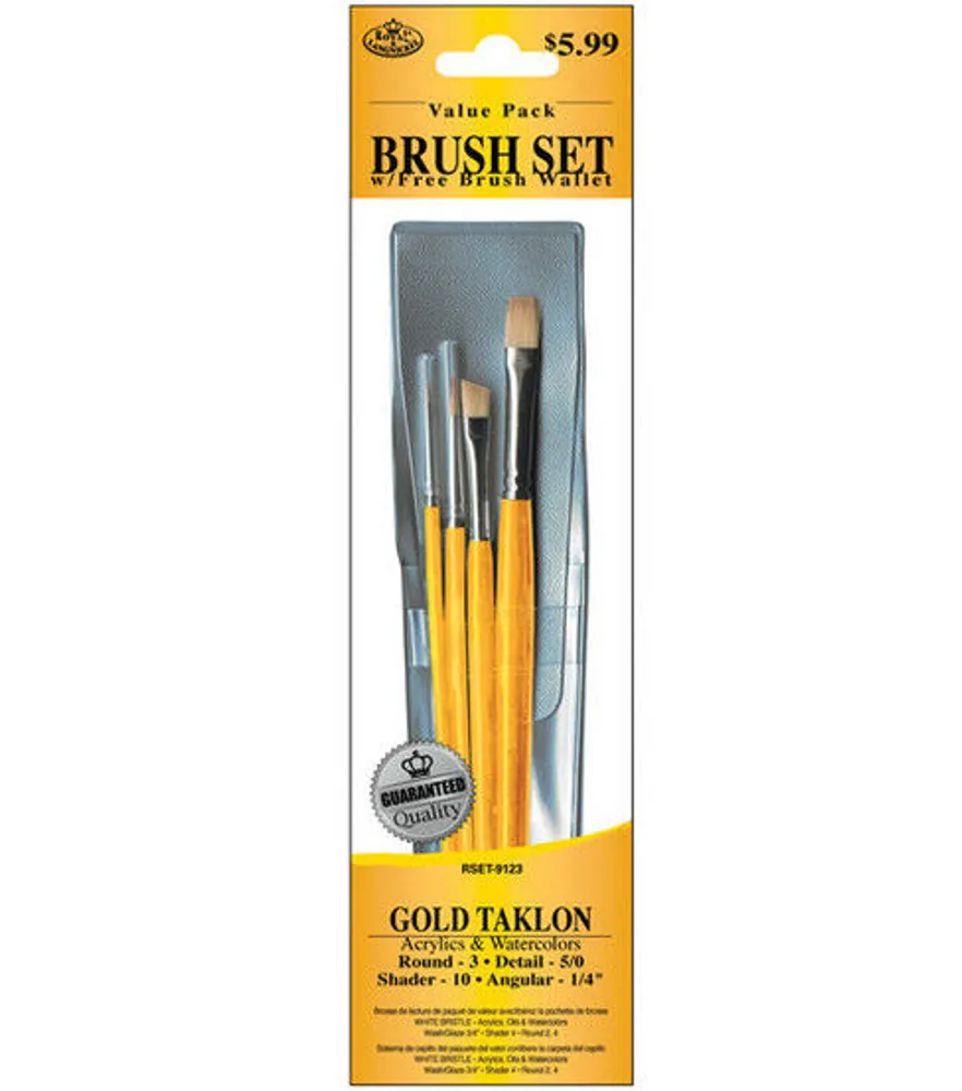 Royal & Langnickel-Gold Taklon Value 10-Pack Brush Set