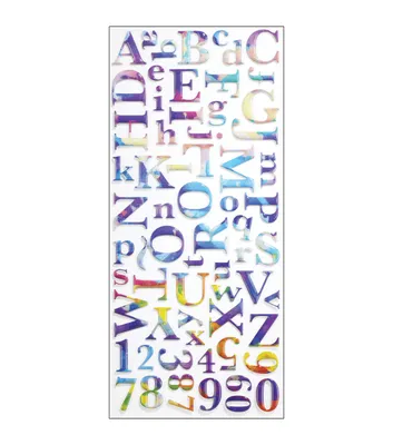 Sticko Alphabet Stickers-Gold Foil Brush Large