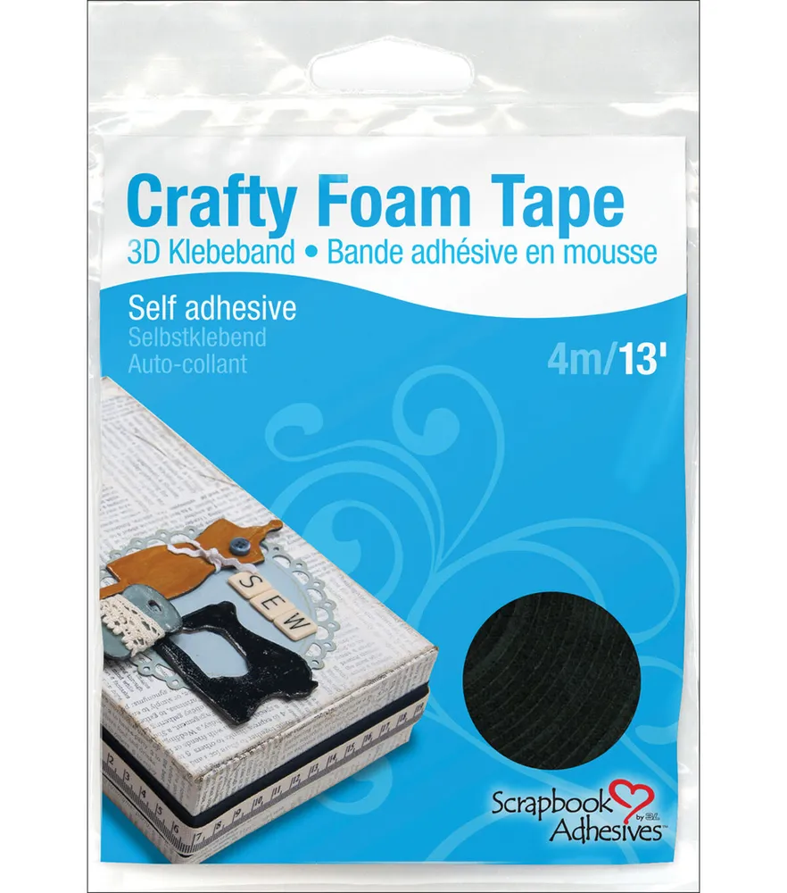 Joann Fabrics Scrapbook Adhesives Crafty Foam Tape Roll Black