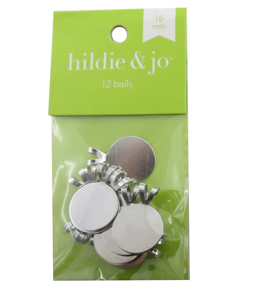 Joann Fabrics Hildie & jo 12 pk Round Metal Glue on Pad Bails