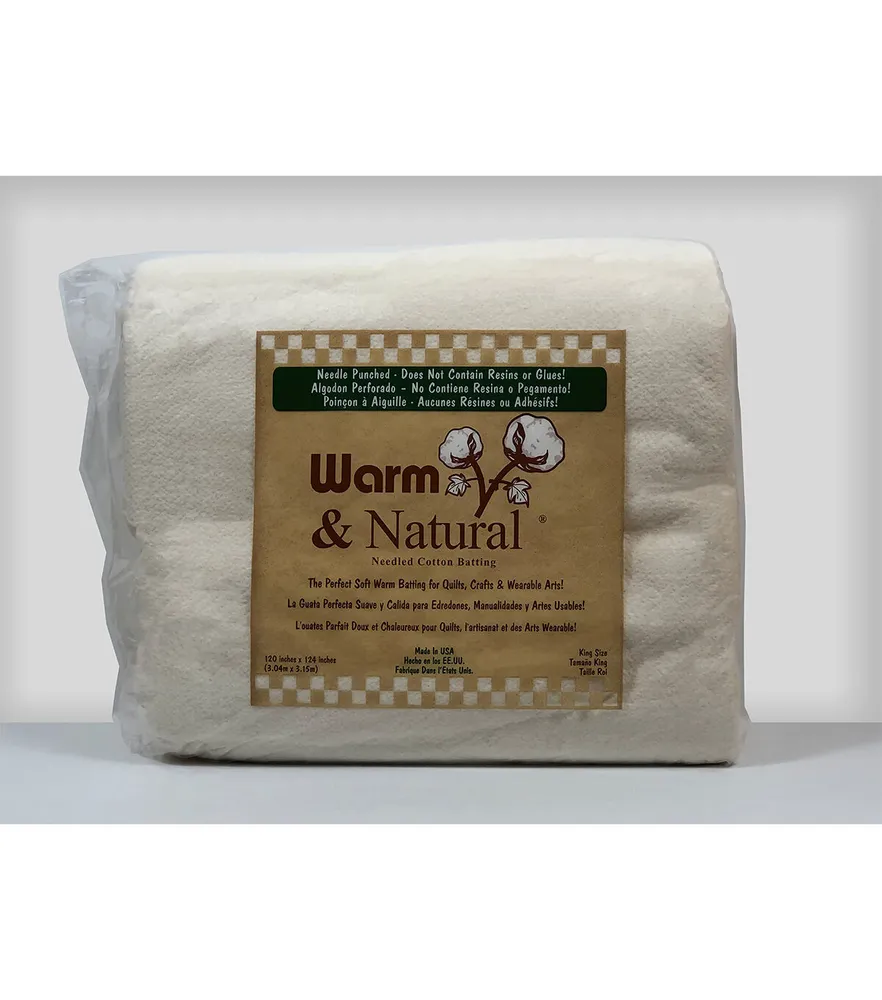 Natural Cotton Batting for Quilts / Warm & Natural® -- Craft Size