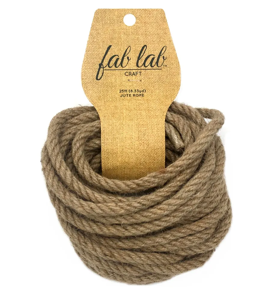 Joann Fabrics Fab Lab 1/4 in x 25 ft Jute Craft Rope