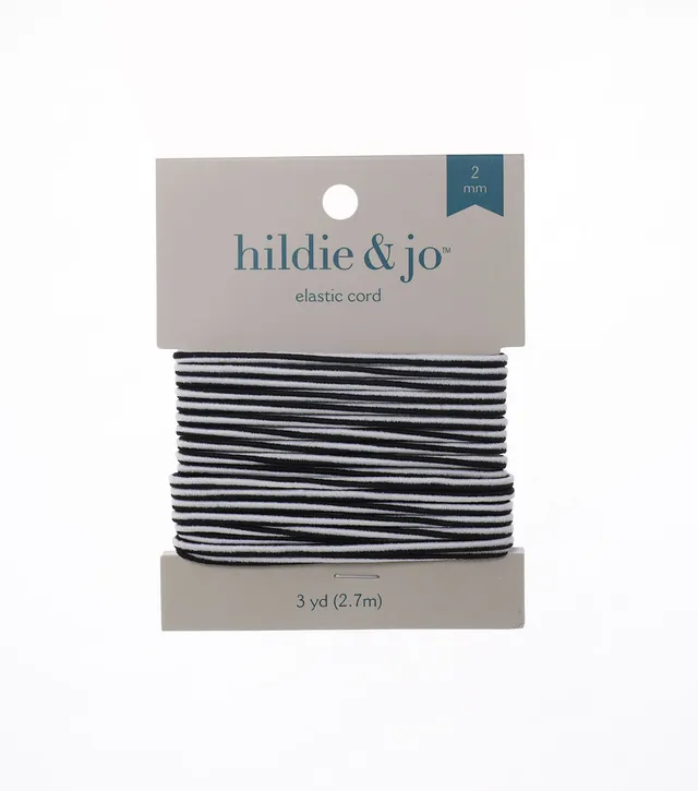 72yds Black 2mm Thick Elastic Cord by hildie & jo