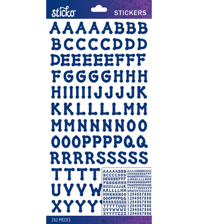 Sticko Iridescent Small Alphabet Stickers-Light Blue Player Pro -  015586991079
