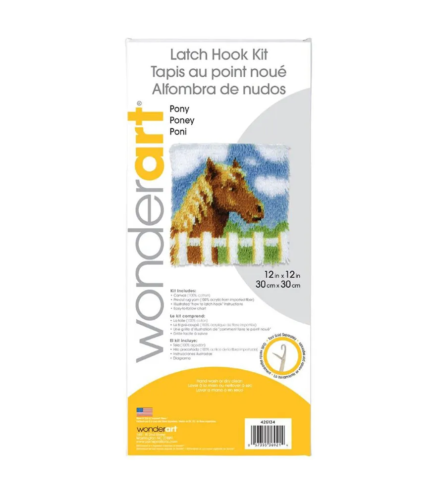 Wonderart Pony Latch Hook Kit 12 x 12