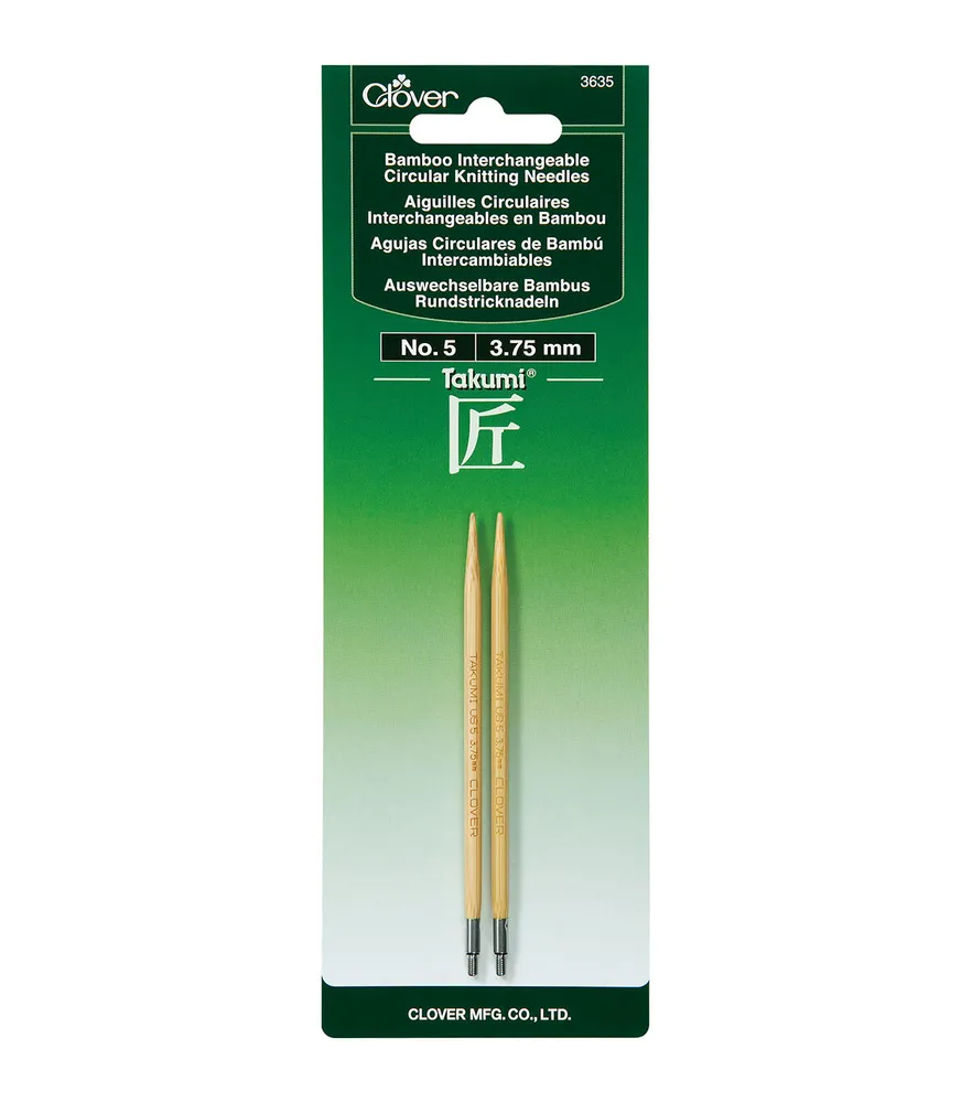 Joann Fabrics Clover Takumi Interchangeable Circular Knitting Needles Size  5/3.75mm