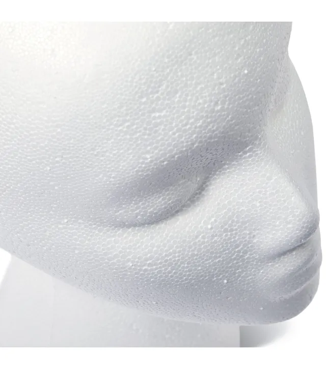 Joann Fabrics FloraCraft SmoothFoM Female Head 5.8 Inch x 7.5 Inch x 9.8  Inch White