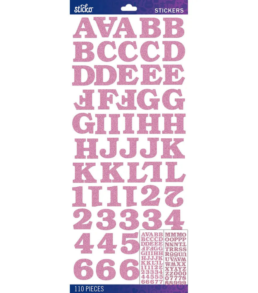 Sticko Alphabet Stickers - Brush Black