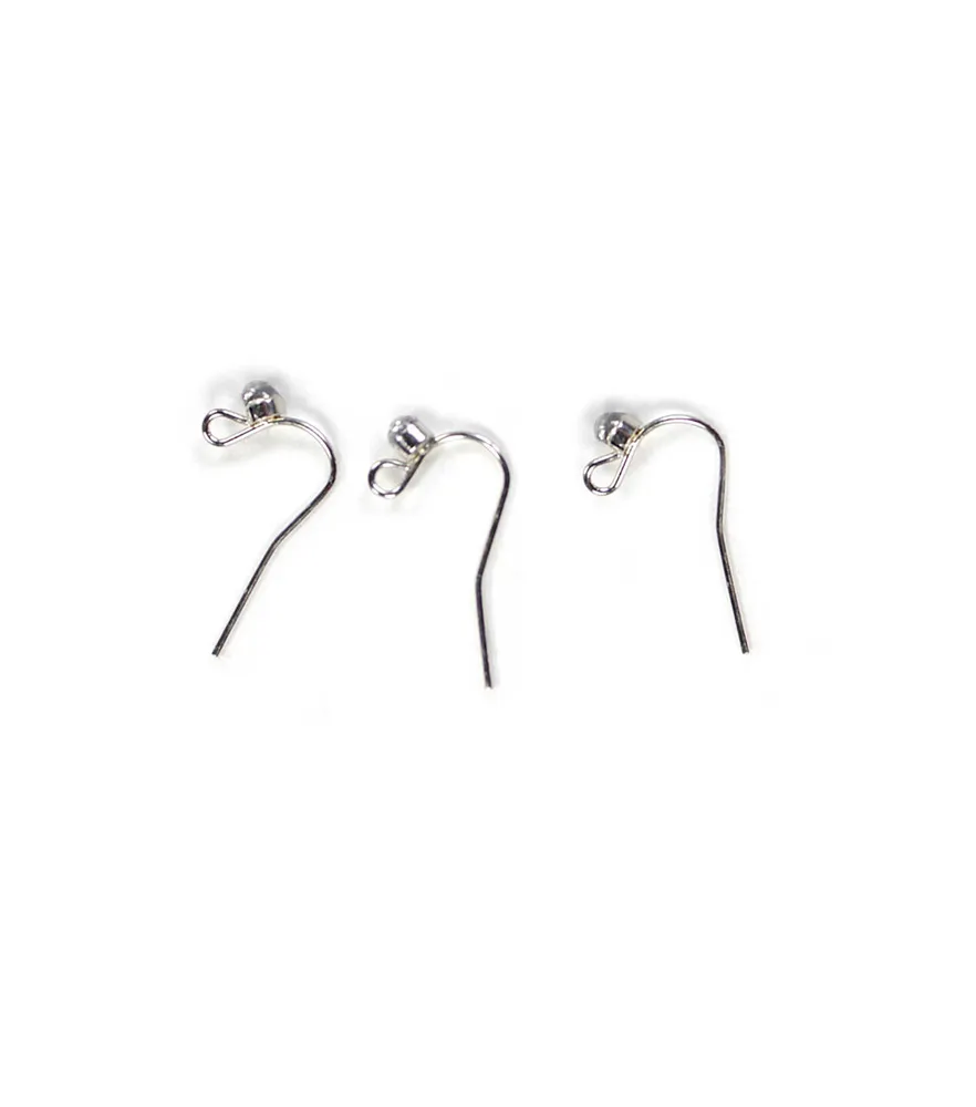 Joann Fabrics Hildie & jo 3 pk Metal & Rhinestone Fish Hook Ear Wires -  Silver