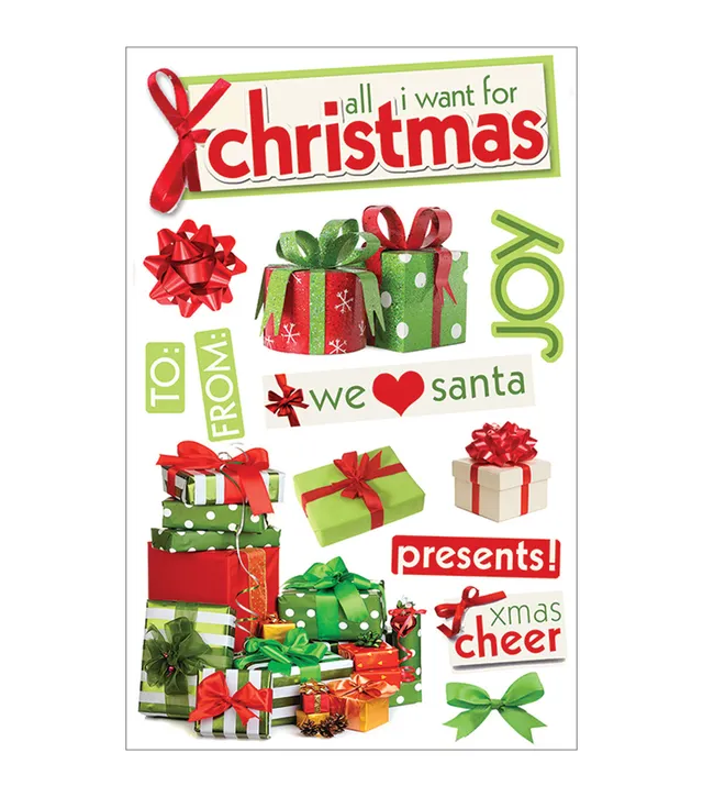 Joann Fabrics Paper House 3 D Sticker All I Want For Christmas