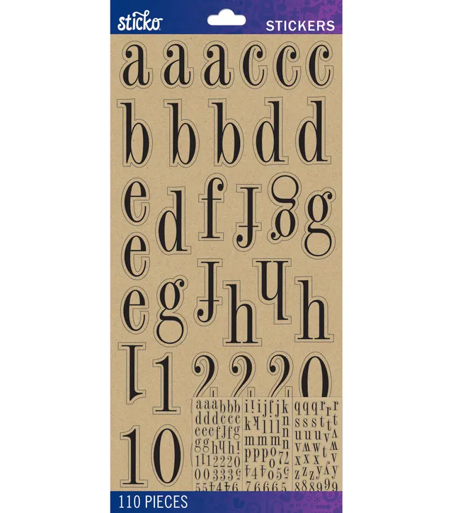 Sticko Iridescent Small Alphabet Stickers-Magenta Hoedown - 015586991116