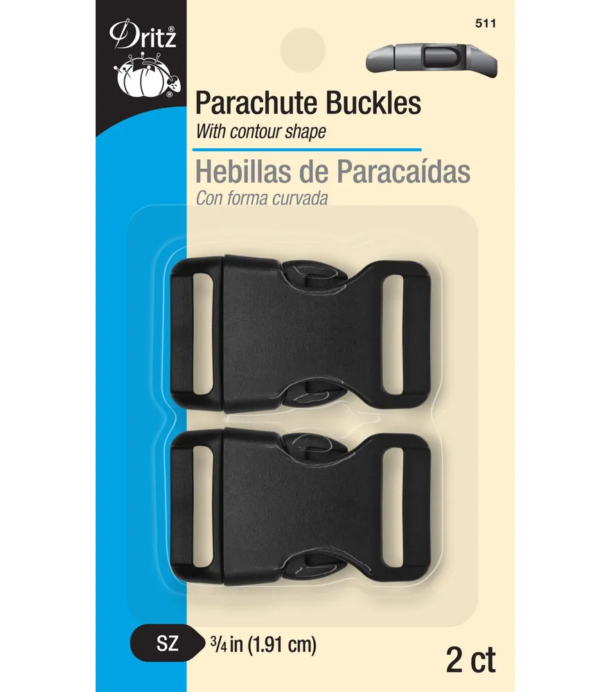 Dritz Parachute Buckle - Black - for 1 Strap